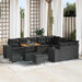 Tuin Sofa Set 12 st 9-Aantal zitplaatsen Zwart poly rattan