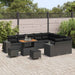 Tuin Sofa Set 12 st 9-Aantal zitplaatsen Zwart poly rattan