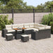 Tuin Sofa Set 12 st 9-Aantal zitplaatsen Zwart en Crème