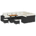 Tuin Sofa Set 12 st 9-Aantal zitplaatsen Zwart en Crème