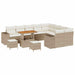 Tuin Sofa Set 12 st 9-Aantal zitplaatsen Beige en Crème