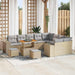 Tuin Sofa Set 12 st 9-Aantal zitplaatsen Beige en Licht Grijs