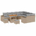 Tuin Sofa Set 12 st 9-Aantal zitplaatsen Beige en Licht Grijs