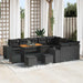 Tuin Sofa Set 13 st 9-Aantal zitplaatsen Zwart poly rattan