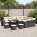 Tuin Sofa Set 13 st 9-Aantal zitplaatsen Zwart en Crème