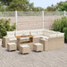 Tuin Sofa Set 13 st 9-Aantal zitplaatsen Beige en Crème