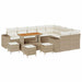 Tuin Sofa Set 13 st 9-Aantal zitplaatsen Beige en Crème