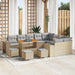 Tuin Sofa Set 13 st 9-Aantal zitplaatsen Beige en Licht Grijs