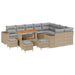 Tuin Sofa Set 13 st 9-Aantal zitplaatsen Beige en Licht Grijs