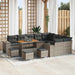 Tuin Sofa Set 13 st 9-Aantal zitplaatsen Grijs poly rattan