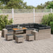Tuin Sofa Set 13 st 9-Aantal zitplaatsen Grijs poly rattan