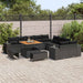 Tuin Sofa Set 13 st Zwart poly rattan