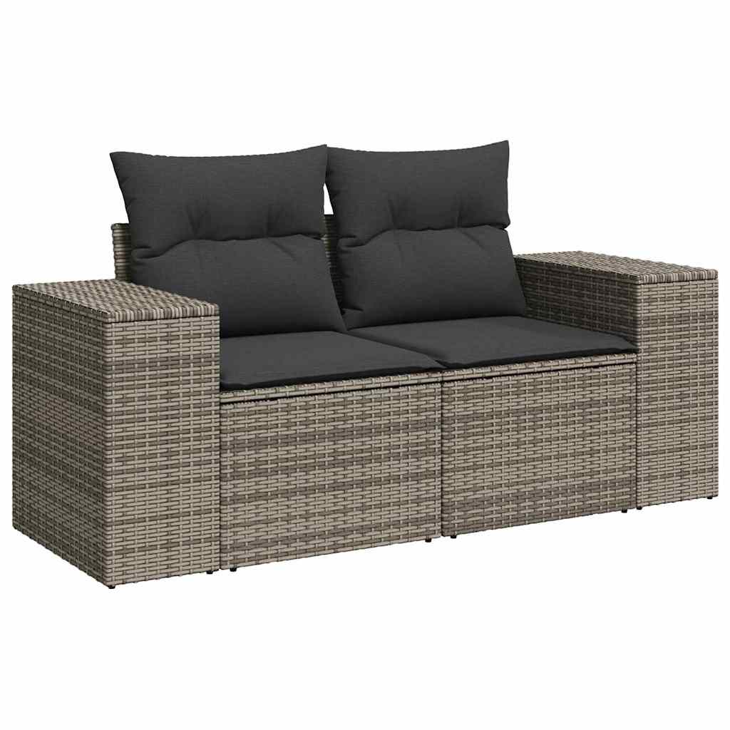 Tuin Sofa Set 13 st Grijs poly rattan
