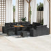 Tuin Sofa Set 13 st Zwart poly rattan