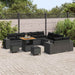 Tuin Sofa Set 13 st Zwart poly rattan