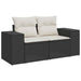 Tuin Sofa Set 13 st Zwart en Crème poly rattan