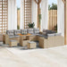 Tuin Sofa Set 13 st Beige en Licht Grijs poly rattan