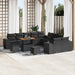 Tuin Sofa Set 13 st Zwart poly rattan