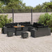 Tuin Sofa Set 13 st Zwart poly rattan