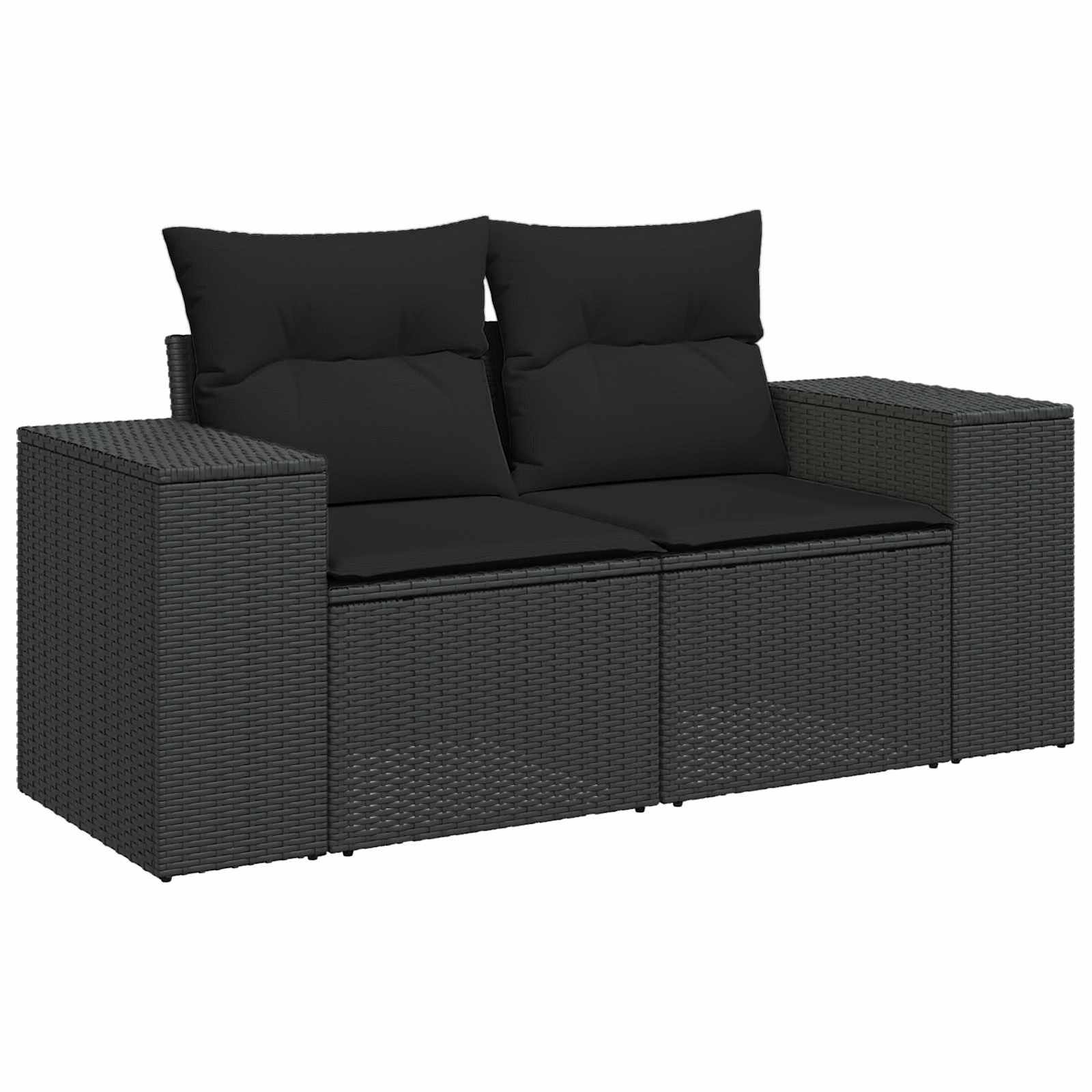 Tuin Sofa Set 13 st Zwart poly rattan