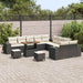 Tuin Sofa Set 13 st Zwart en Crème poly rattan