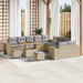 Tuin Sofa Set 13 st Beige en Licht Grijs poly rattan