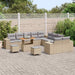 Tuin Sofa Set 13 st Beige en Licht Grijs poly rattan