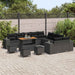 Tuin Sofa Set 14 st Zwart poly rattan