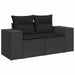 Tuin Sofa Set 14 st Zwart poly rattan