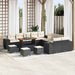 Tuin Sofa Set 14 st Zwart en Crème poly rattan