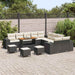 Tuin Sofa Set 14 st Zwart en Crème poly rattan