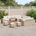 Tuin Sofa Set 14 st Beige en Crème poly rattan