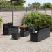 Tuin Sofa Set 8 st 7-Aantal zitplaatsen Zwart