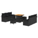 Tuin Sofa Set 9 st 8-Aantal zitplaatsen Zwart