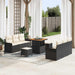 Tuin Sofa Set 9 st 8-Aantal zitplaatsen Zwart en Crème