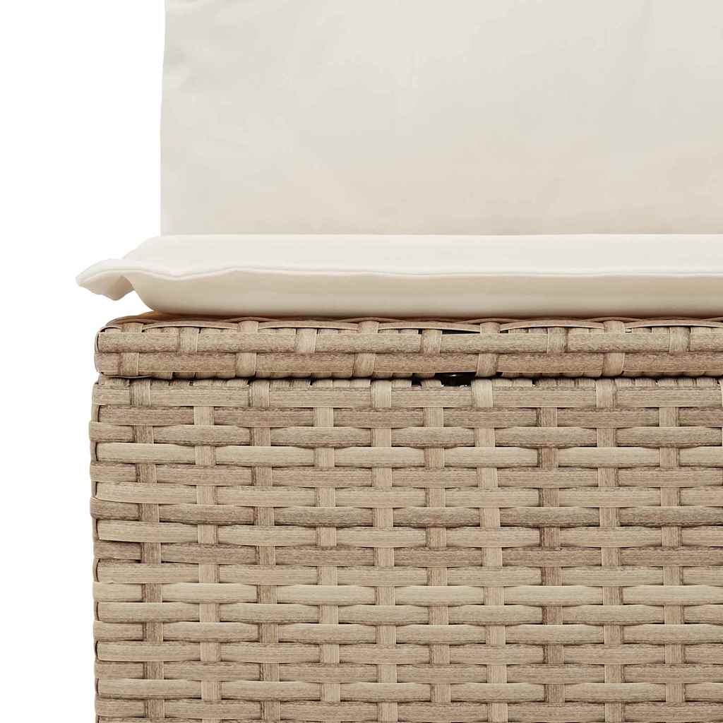 Tuin Sofa Set 9 st 8-Aantal zitplaatsen Beige en Crème