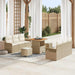 Tuin Sofa Set 9 st 8-Aantal zitplaatsen Beige en Crème