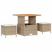 Tuin Sofa Set 9 st 8-Aantal zitplaatsen Beige en Crème