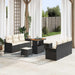 Tuin Sofa Set 9 st 8-Aantal zitplaatsen Zwart en Crème