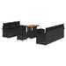 Tuin Sofa Set 10 st 9-Aantal zitplaatsen Zwart