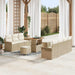 Tuin Sofa Set 10 st 9-Aantal zitplaatsen Beige en Crème
