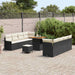 Tuin Sofa Set met kussen Zwart en Crème 80 x 80 x 71 cm