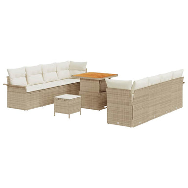 Tuin Sofa Set met kussen Beige en Crème 80 x 80 x 71 cm