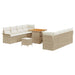 Tuin Sofa Set met kussen Beige en Crème 80 x 80 x 71 cm