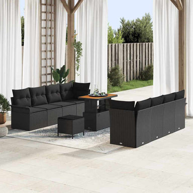 Tuin Sofa Set met kussen met opslag Zwart 90 x 55 x 71 cm