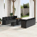 Tuin Sofa Set met kussen met opslag Zwart 90 x 55 x 71 cm