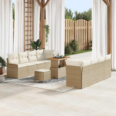 Tuin Sofa Set met kussen Beige en Crème 90 x 55 x 71 cm