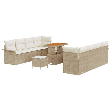 Tuin Sofa Set met kussen Beige en Crème 90 x 55 x 71 cm