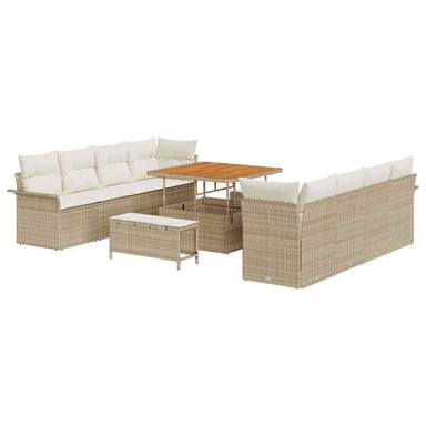 Tuin Sofa Set met kussen Beige en Crème 100 x 100 x 71 cm