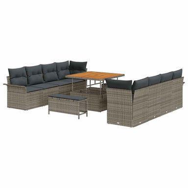 Tuin Sofa Set met kussen met opslag Grijs 100 x 100 x 71 cm
